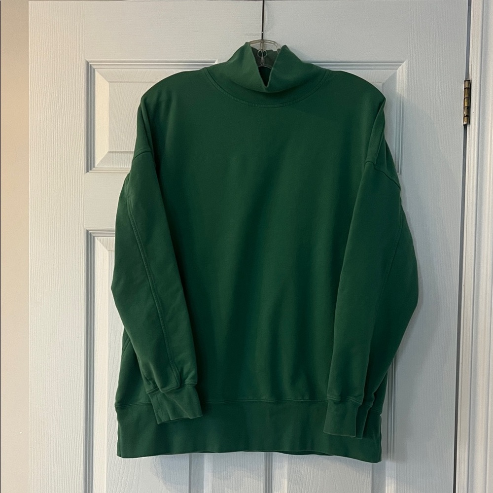Women's Green Cowl Neck Sweater